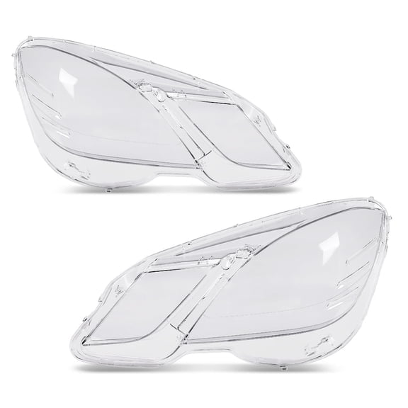 Headlight Lens Cover Fit for Benz E-Class W212 E350 E500 E63 2009-2013 (Only for 4-Door) Left & Right Side Front Headlamp Lens Cover Clear