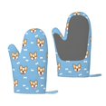 thumbnail image 1 of A Pair Of Heat Insulation And Anti-Perm Gloves 7×11in Thick Anti-Perm Palm With Silicone Piece Lanyard Design Is Easy To Hang Animal Dog Cartoon Pattern With Bones, 1 of 8