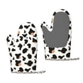 thumbnail image 1 of A Pair Of Heat Insulation And Anti-Perm Gloves 7×11in Thick Anti-Perm Palm With Silicone Piece Lanyard Design Is Easy To Hang Simple Cow Print Pattern1_1, 1 of 8