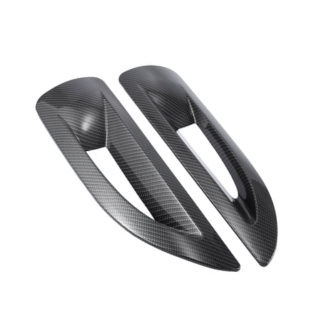 Pair Hood Side Air Vent Cover Bezels Trim Carbon Fiber Pattern for Jeep Wrangler