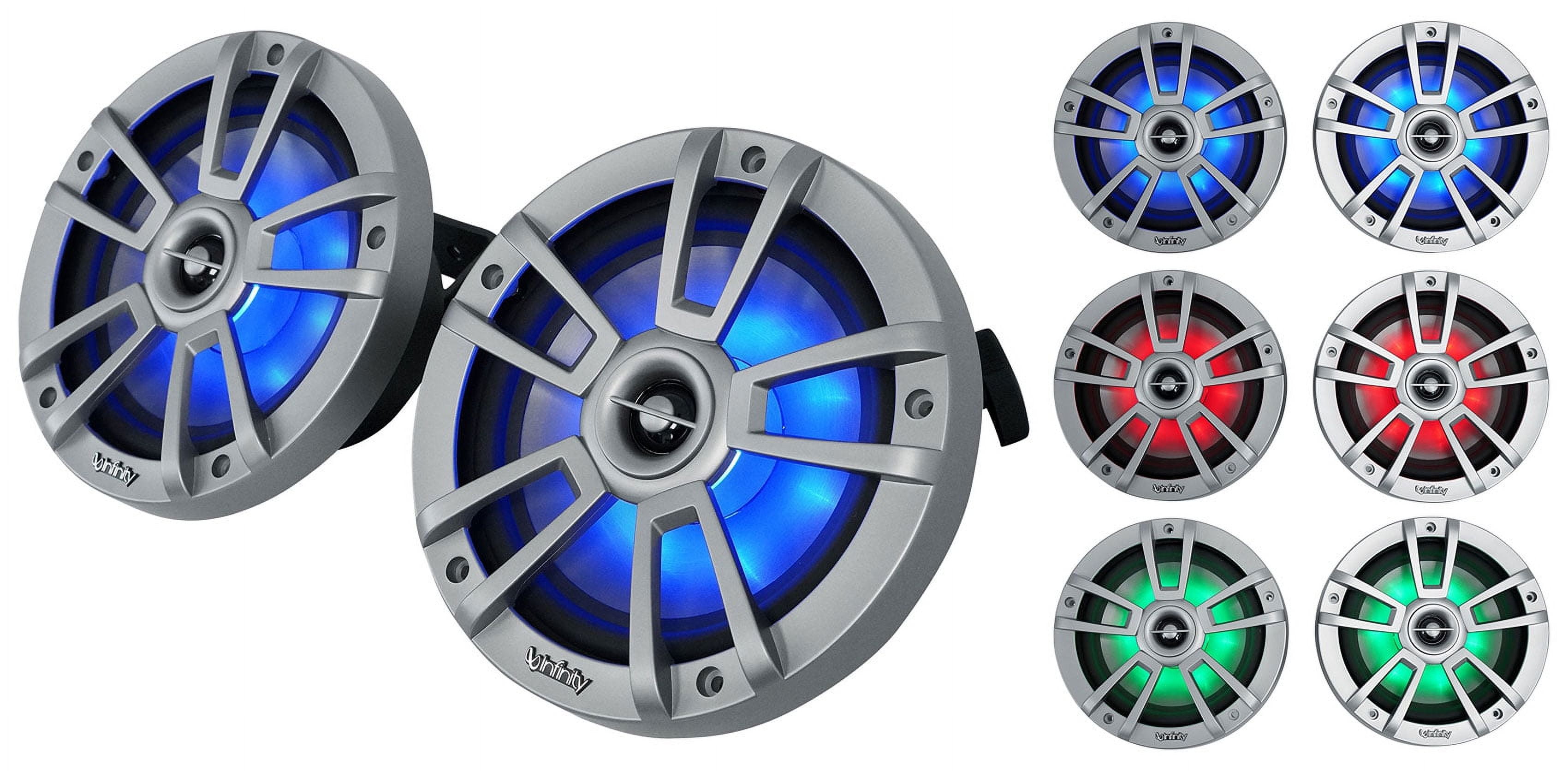 Pair Infinity 822MLT 8" 2Way Marine Boat Speakers with RGB Lighting