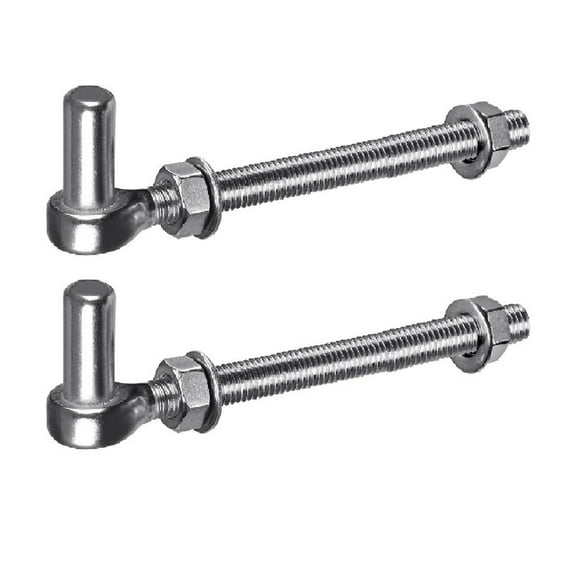 Pair J Bolts Gate Hinges 6inch/5inch/10inch Steel Bolts Hinges Metal Farm Gate Hinges for Easy Installation On Various door