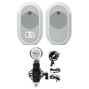 Pair JBL 104 Powered Studio Monitors w/Bluetooth+Recording Microphone 104SET-BTW