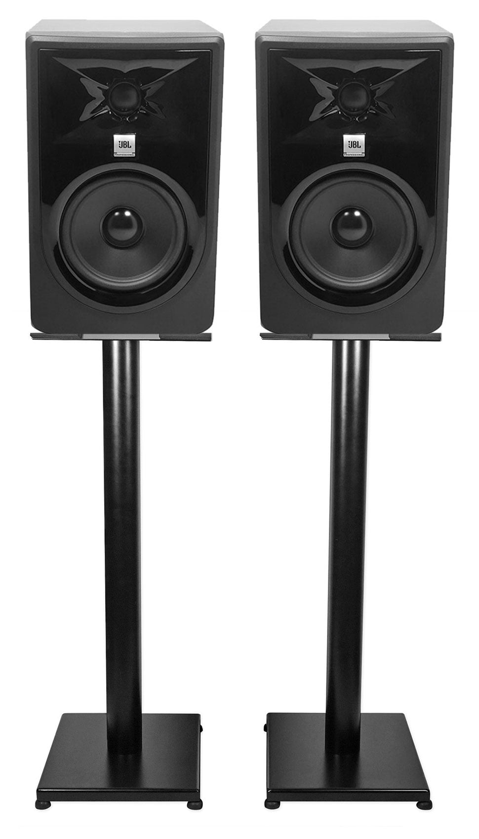 Pair JBL 305P MkII 5" Powered Studio Monitor Monitoring Speakers+29" Stands