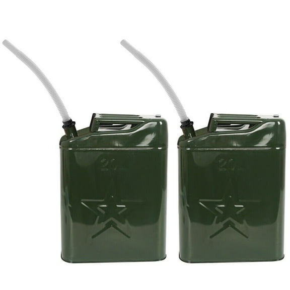 Pair Jerry Can 5 Gallon 20L Steel Outdoor Emergency Portable New