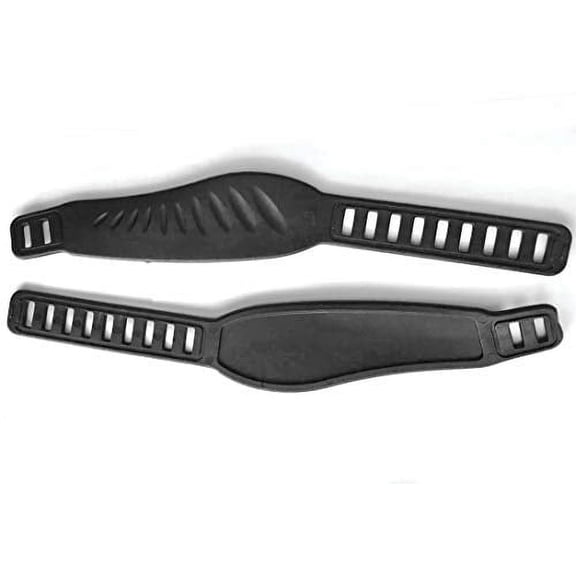 Pair (L+R) Life Fitness Stationary Bikes Compatible Long Pedal Straps | (2" W x 12-1/2" L) AFTERMARKET Replacement for Exercise Bike Bicycle Cycle |Both sides slots | Heavy Duty Adjustable | by RMD
