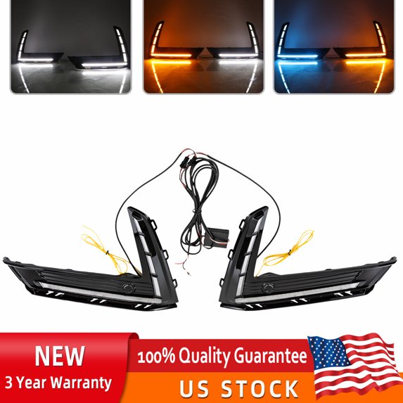 Pair LED Fog Lamp Daytime Running Light Turn Signal For Honda CR-V CRV 2023 2024