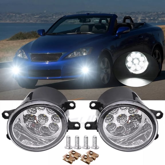 Pair LED Fog Light Driving Lamps for Lexus IS250 IS350 2010-2012 IS F 2008-2014