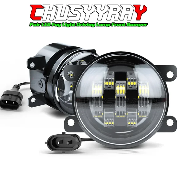 Pair LED Fog Lights Clear Lens Design for 2005-2006 Lincoln LS Premium