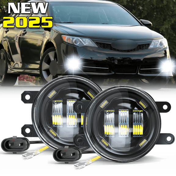 Pair LED Fog Lights for 2012-2021 Toyota Tacoma 4Runner Tundra RAV4 Driving Lamp