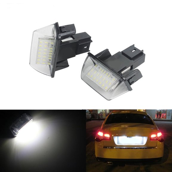 Pair LED License Plate Lamps 6340A3 For Peugeot 206 207 306 406 407 5008 Citroen