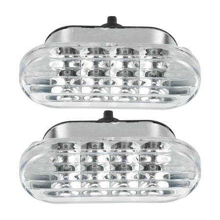 Pair LED Side Marker Turn Signal Lights Assembly White for VW MK4 Golf Jetta GTI R32 Passat B5 Red
