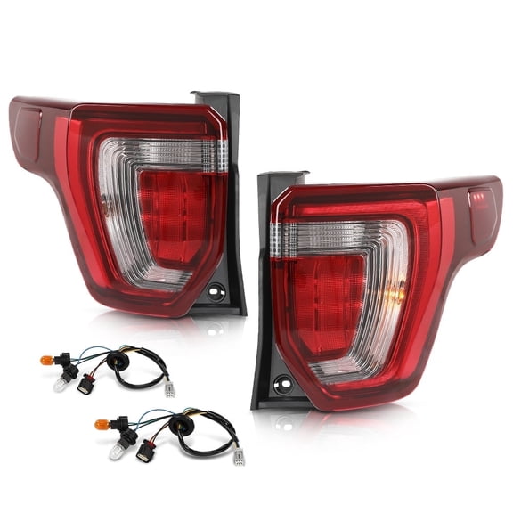 Pair Left Right LED Tail Lights Rear Brake Lamps w/ bulb Fit for 2016-2019 Ford Explorer