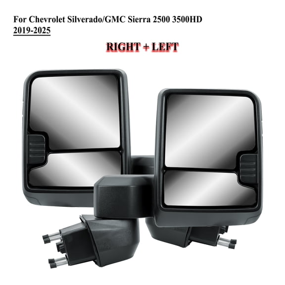 Pair Left+Right Side Tow Mirror for 2019 to 2025 Chevrolet Silverado GMC Sierra