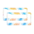 thumbnail image 1 of A Pair Of License Plate Frame Sunscreen Corrosion Resistant Rust 12.3×6.3in With Accessories Suitable For Any Car Lightgrey Tie-Dye Background Vibrant Colors And Swirling (3), 1 of 8