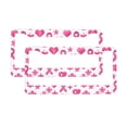 thumbnail image 1 of A Pair Of License Plate Frame Sunscreen Corrosion Resistant Rust 12.3×6.3in With Accessories Suitable For Any Car Modern Pink Ribbon Pattern With Geometric Elements, 1 of 8