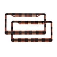 thumbnail image 1 of A Pair Of License Plate Frame Sunscreen Corrosion Resistant Rust 12.3×6.3in With Accessories Suitable For Any Car Rosybrown Buffalo Plaid Check Tartan Scotland_2, 1 of 8