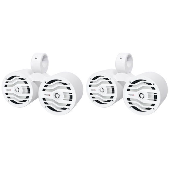 Pair MB Quart NK2-116W 120w Marine Boat Dual 6.5" Wakeboard Tower Speakers