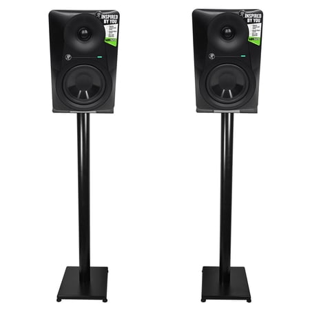 Pair Mackie MR524 5” 50 Watt Powered Active Studio Monitor Speakers+37" Stands
