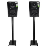 Pair Mackie MR524 5  50 Watt Powered Active Studio Monitor Speakers+37" Stands