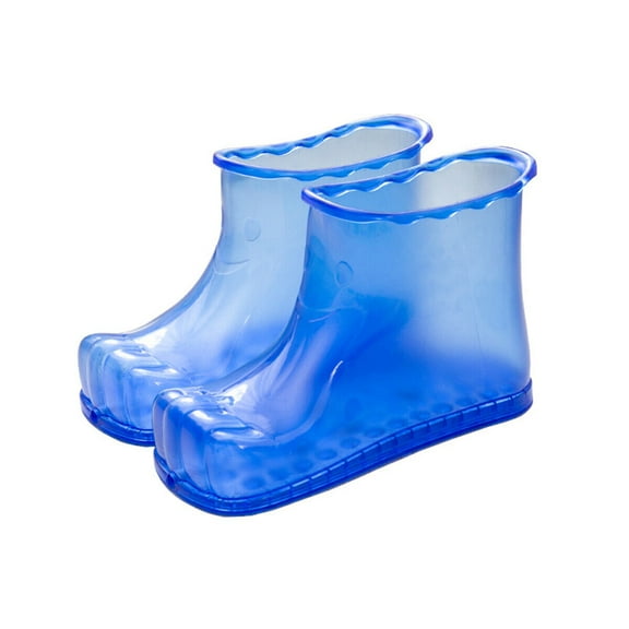Pair Massage Foot Bath Shoes Soaking Spa Massager Bathing Bucket Therapy BootsBlue