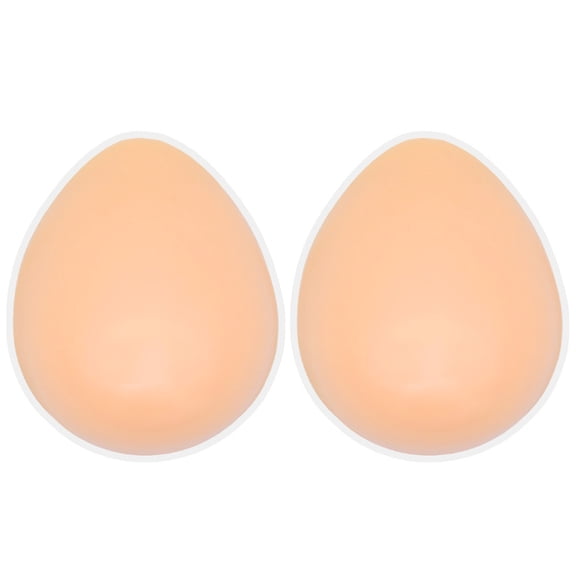A Pair Medical-Grade Silicone Teardrop Breast Forms, Dripping-Shape Chest Prosthesis for Cosplay/Mastectomy Recovery, Durable Concave-Base Breast Forms