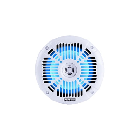 Memphis Audio MXA602SLW MXA OEM Fit 6.5" Marine Grade Coaxial Speakers, White With Blue LED - Pair
