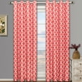 thumbnail image 1 of Pair Meridian Room Darkening Thermal-Insulated Grommet Window Curtain Panels ( Set of 2 ) - Coral - 104x63, 1 of 3
