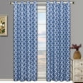 thumbnail image 1 of Pair Meridian Room Darkening Thermal-Insulated Grommet Window Curtain Panels ( Set of 2 ) - Periwinkle - 104x96, 1 of 3
