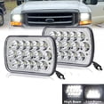thumbnail image 1 of Pair NEW 5x7" 7x6" inch LED Headlights hi/lo Fit for Ford F250 F350 E150 E250 E350, 1 of 8