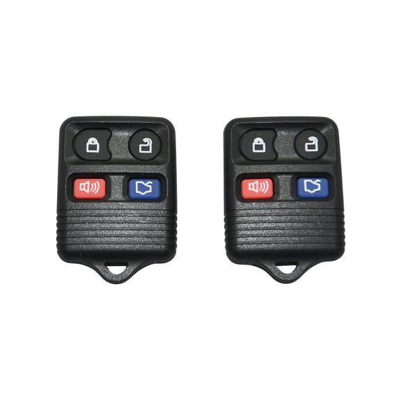 Pair New Replacement Remote Keyless Entry Key Clicker- 4 Button for Ford Mustang