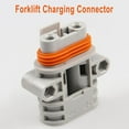 Pair Of 50 Amp 600V 6 For Awg Grey Forklift Cable Power Connectors Male