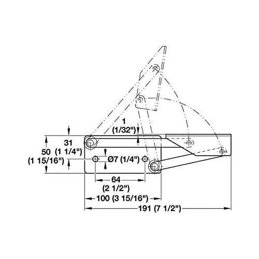 Pair Of Bench Seat Hinges, For LightWeight Seat Tops, For Seat Top