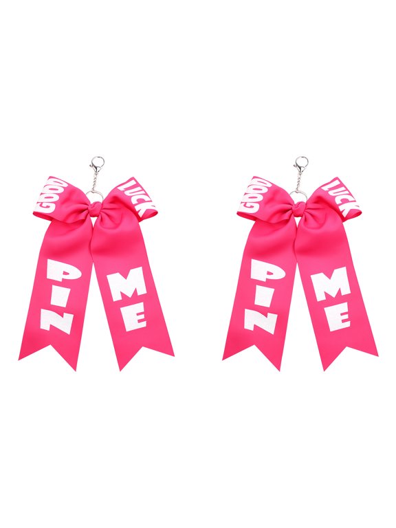 Pair Of Cheerleading Accessories Keychains Trendy Bowknot Shape Keyrings Accessory Ideal For Team Members And Supporters