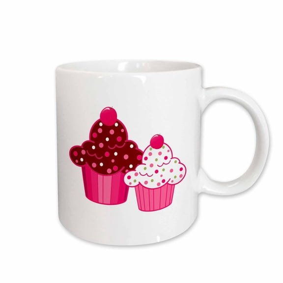 3drose, Pair of Cupcakes, 11oz Mug
