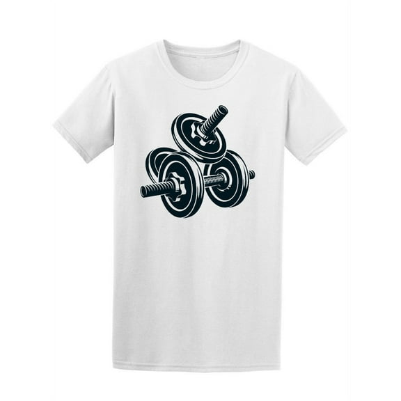 Pair Of Dumbells T-Shirt Men -Image by Shutterstock, Male Large