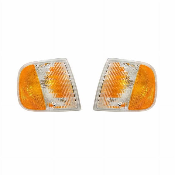 Pair Of Front Turn Signal Lights Fits Ford F-250 1997 Fo2520132 F65Z-13201-Ad
