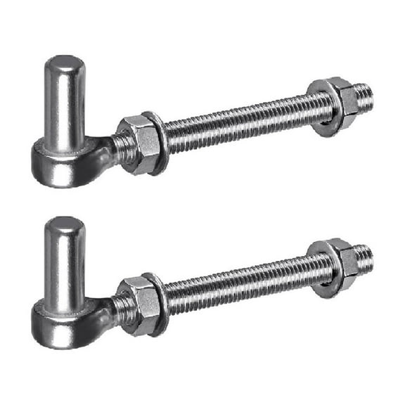 Pair Of J Bolts Gate Hinges Steel Metal Farm Gate Hinges Smooth Swing Gate Hinges Quick Installation for rusts Frees Use