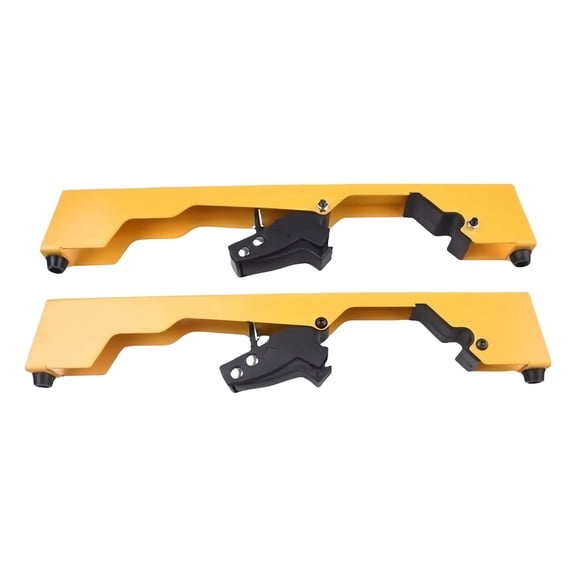 Pair Of Professional Grades Miter Hacksaw Brackets With Scratch Resistant Base And Customizable Positioning Systems