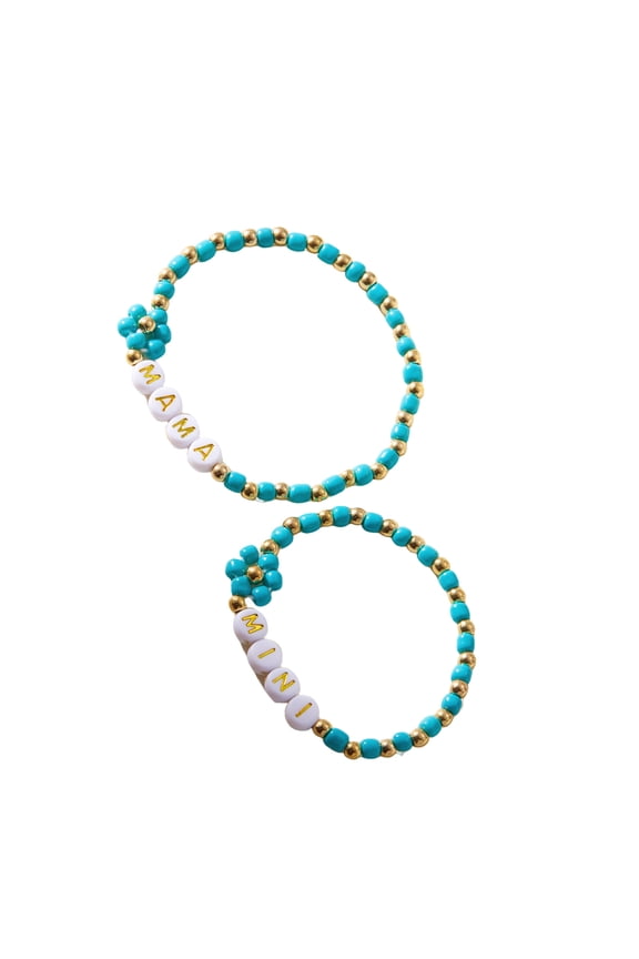 Pair Of Resin Beaded Bracelets Unique Wristband For Versatile Fashion Statements Heart Beaded Stackable Wrist Jewelry
