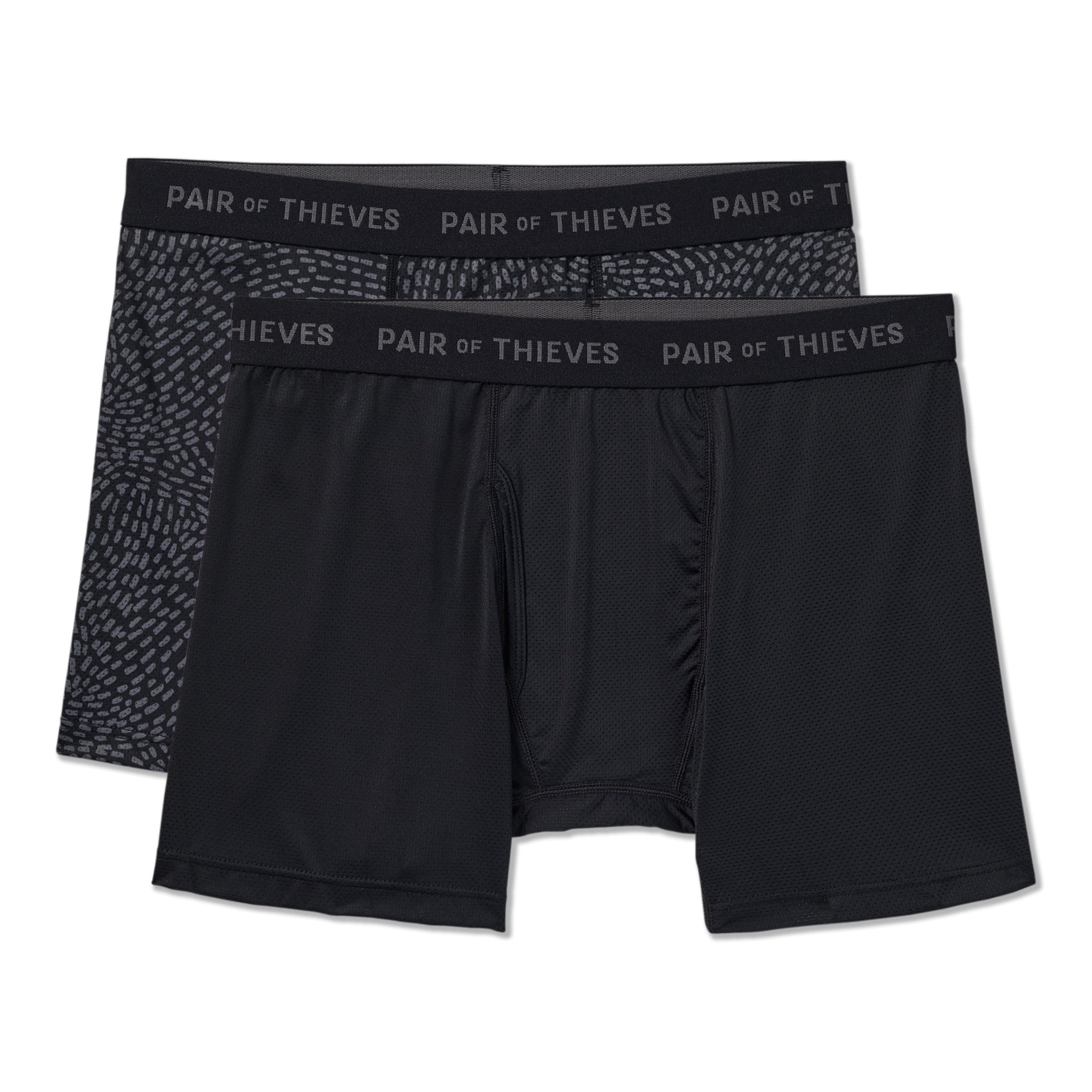SuperFit Mesh Boxer Brief Gunmetal 2pk L