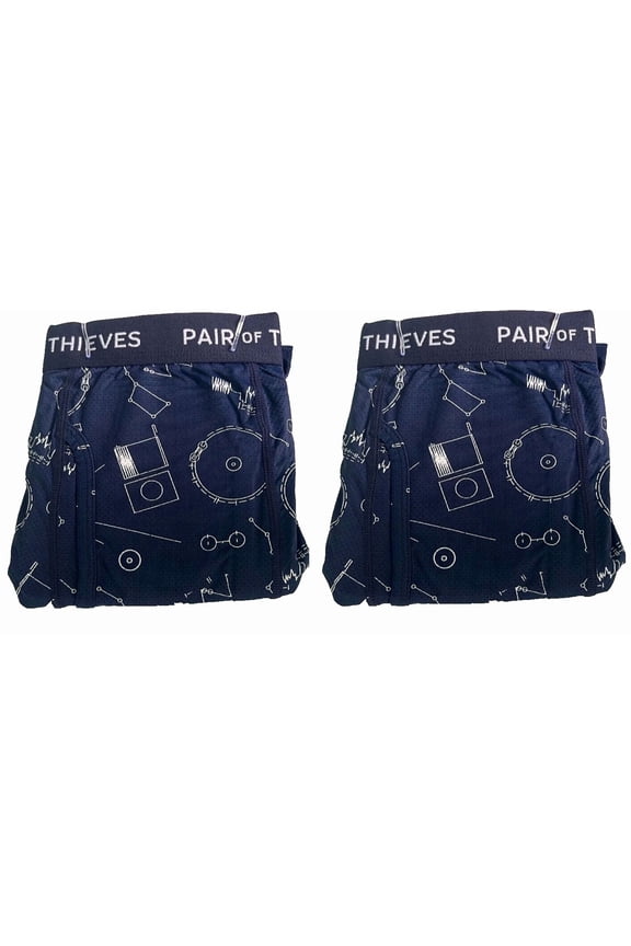 Pair Of Thieves Men'S Super Fit Boxer Shorts -Size L/Dark Blue/2 Pack Sealed