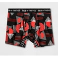 thumbnail image 1 of Pair Of Thieves Men's Super Soft Boxer Brief - Black/White/Red (Small 28"-30") -, 1 of 1