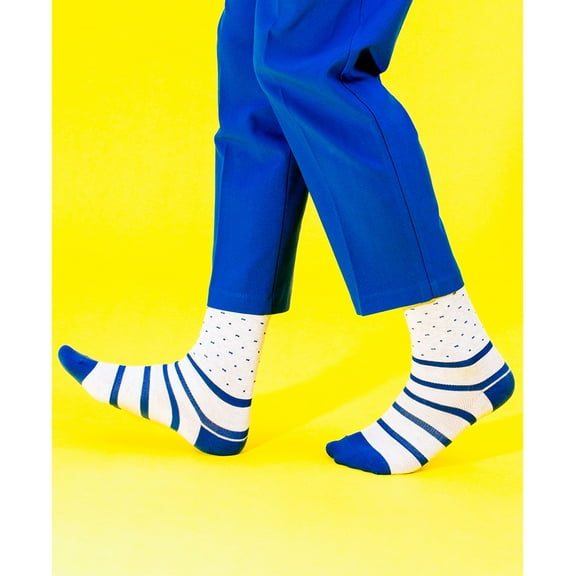 Pair Of Thieves Mens Gale Force Winds Printed Socks Whitebluegold One Size