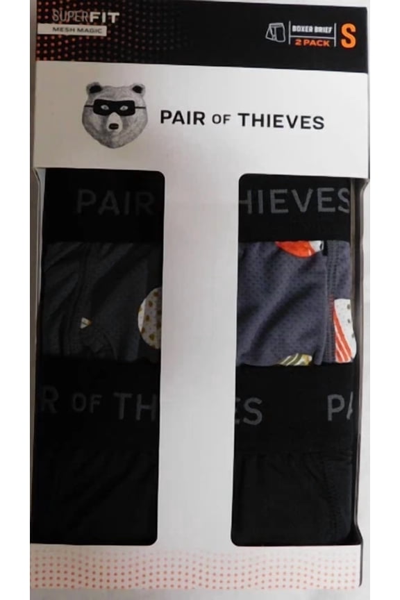 Pair Of Thieves Super Fit Mesh Magic Underwear For Men - 2Pk Boxer Briefs- Small