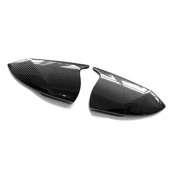 Pair Of Waterproof ABS Vehicle Carbon Fiber Pattern Left And Right Side Rearview Mirroring Housing Covers Guard Trim
