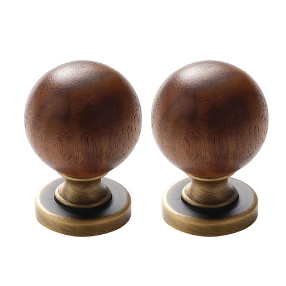 Pair Of Wooden & Brass Cabinet Pull Decorative for Stylish Furniture Makeover