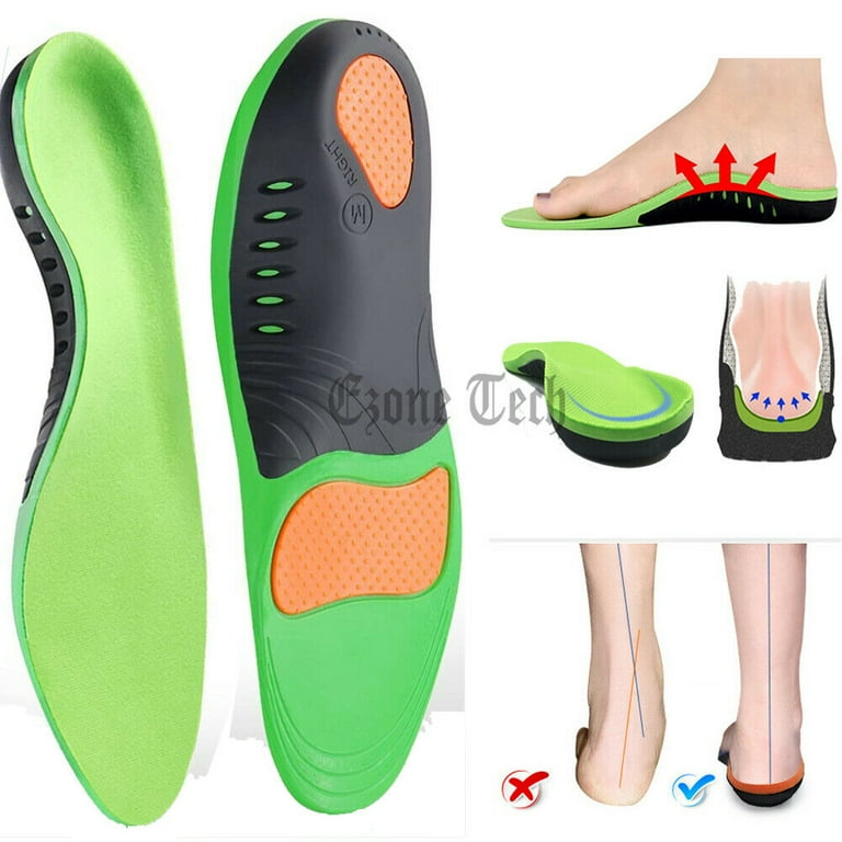 Pair Orthotic Shoe Insoles Inserts Flat Feet High Arch Support Plantar Fasciitis
