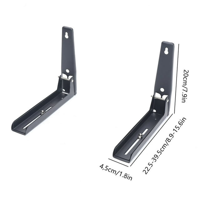 Pair Oven Brackets Stainless Steel Microwave Shelf Bracket Wall Mount