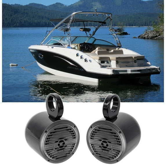 Pair Planet Audio 6.5" 180 Watt Marine Wakeboard Tower Boat Speakers